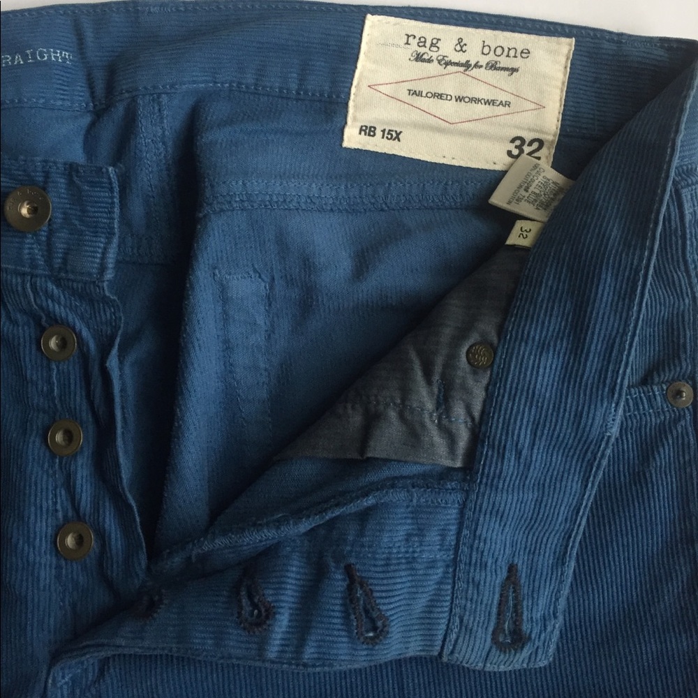 Rag & Bone RB 15x Corduroy straight pants Size 32